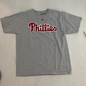 vintage phillies grey t shirt